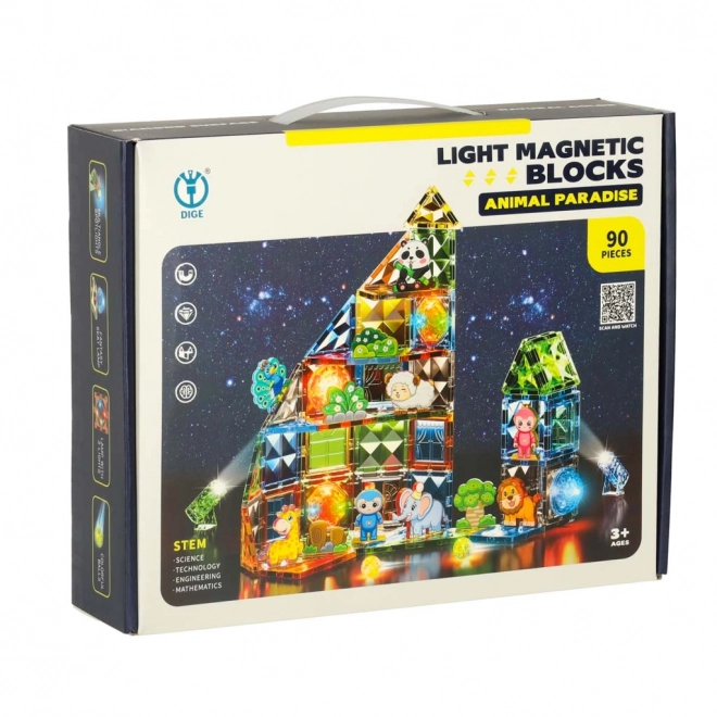 Glowing Magnetic Blocks Set