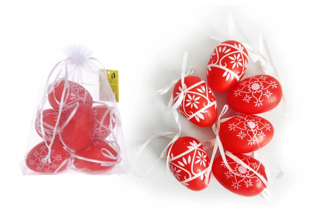 Decorative Red Plastic Eggs