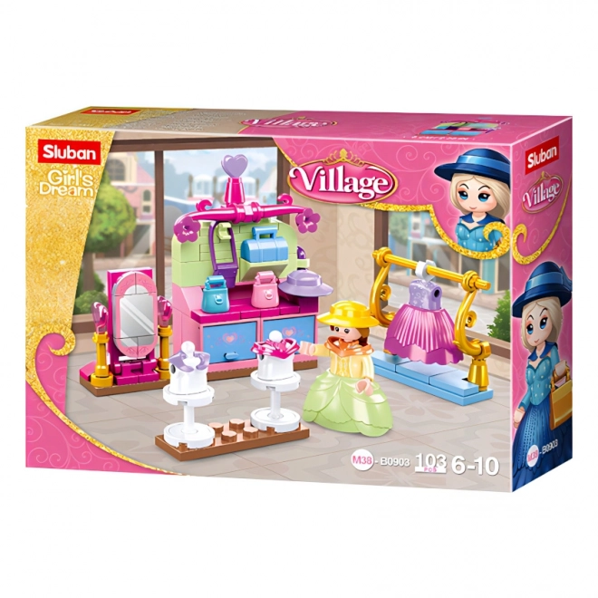 Sluban Village Period Clothing Store Building Set