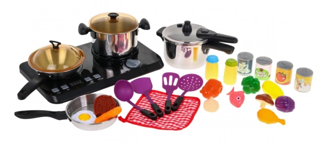 Interactive Cooking Set for Kids 3+ with Sound and Light Effects