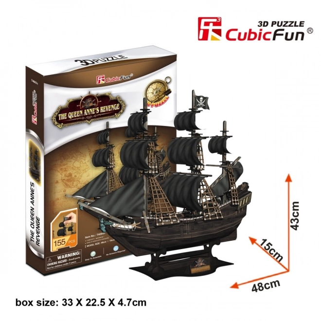 3D Puzzle Pirate Ship Queen Anne's Revenge