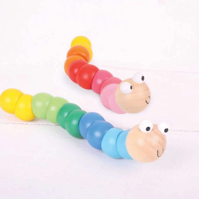 Colorful Wooden Worm Toy