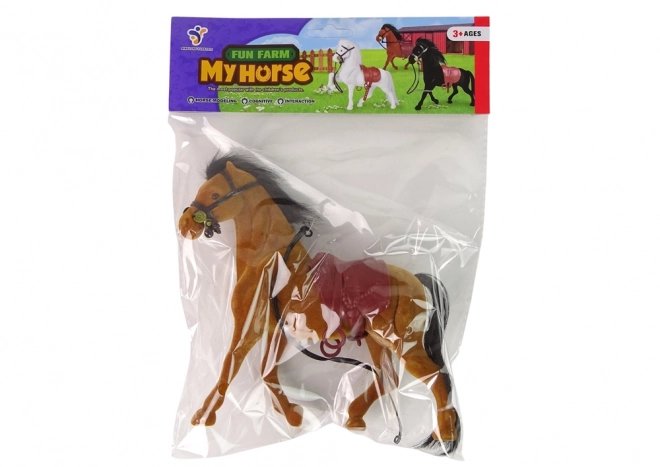 Velvet Brown Horse Figurine