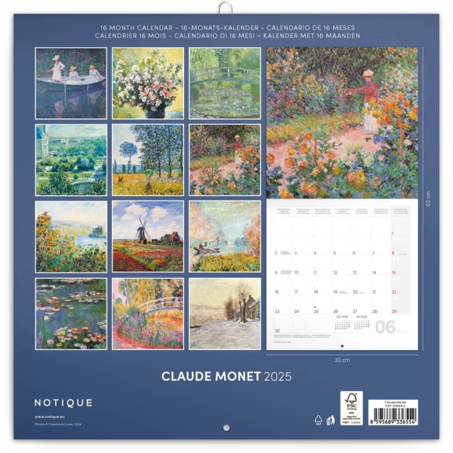 Wall Calendar Monet's Art 2025