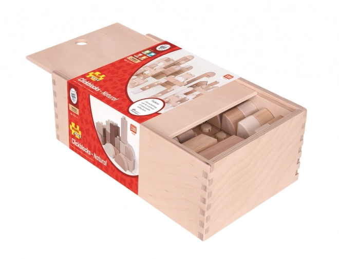 Bigjigs Wooden Building Blocks - Natural Set 100 Pieces