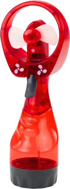 Portable fan with battery-operated mist sprayer