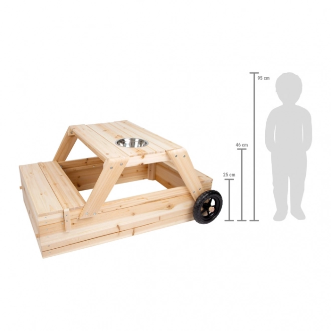 Small Foot Sandbox 3-in-1 with Seating