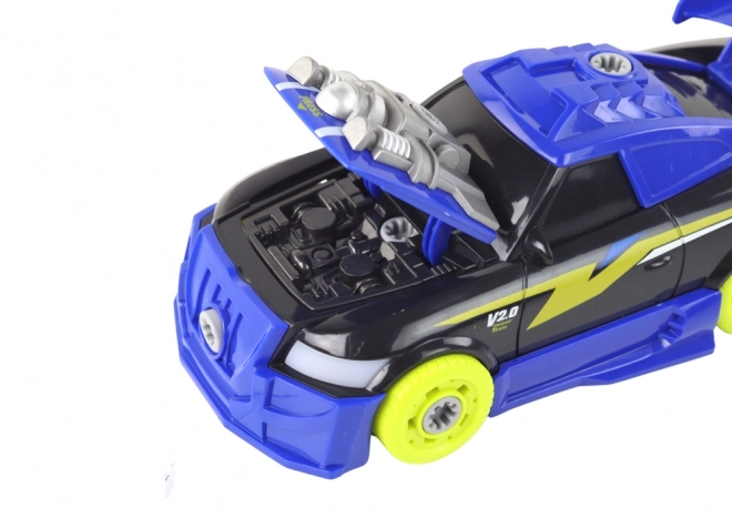Blue DIY Car with Drill, Sounds and Lights