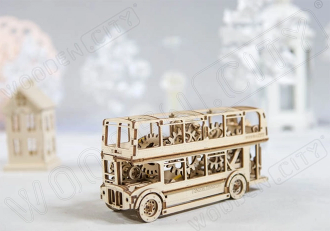 Wooden 3D Puzzle - London Bus