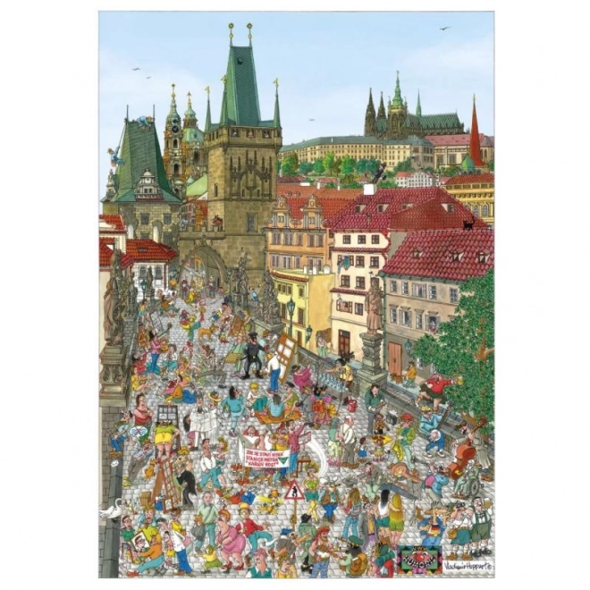 Dino Puzzle Charles Bridge Tower Prague 500 Pieces