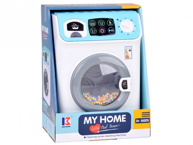 Automatic Washing Machine with Touch Panel and Spinning Sounds