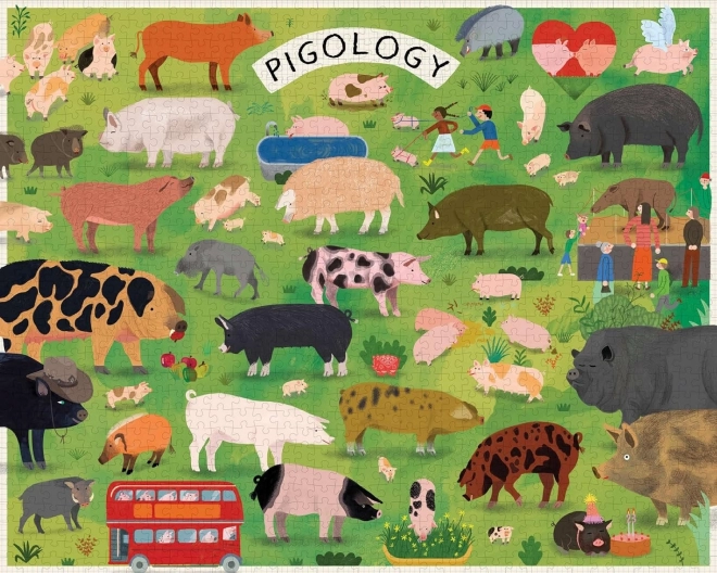 Pigology Puzzle 1000 Pieces by Princeton Architectural Press