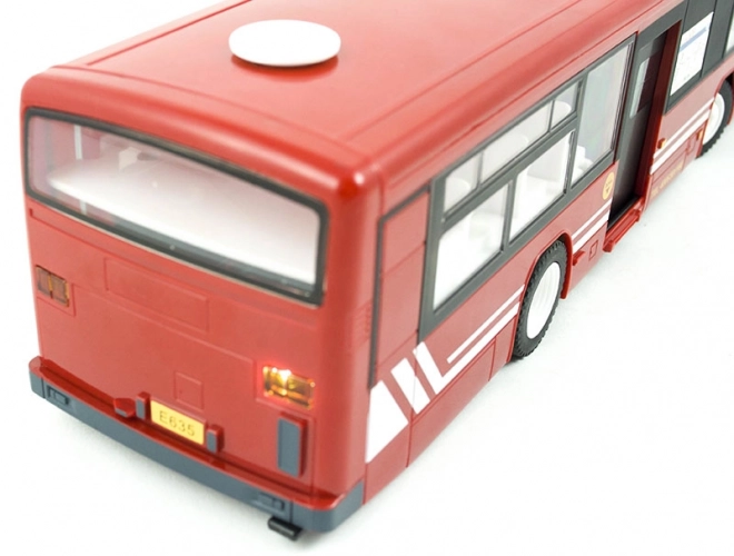 Remote Control City Bus for Kids 6+ - Red with Lights and Sounds