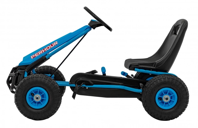 Pedal Go-Kart with Air Wheels for Kids in Blue