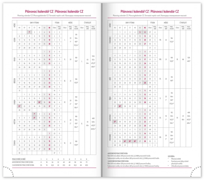 Pocket Planner Balacron Bordeaux 2025