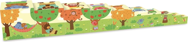 Kleurige blokken met illustraties