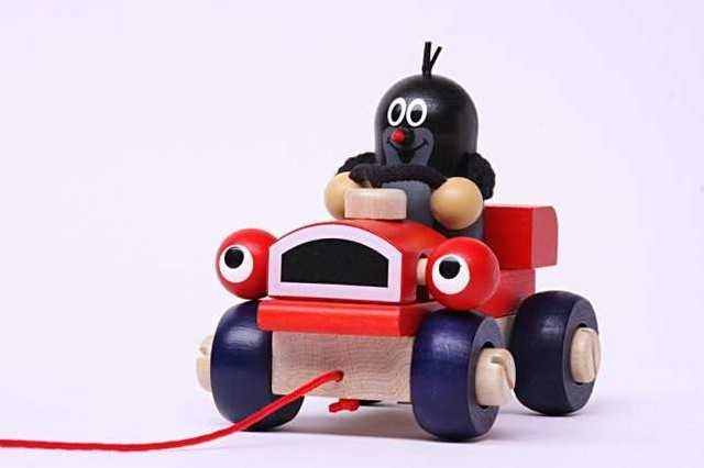 Krtek Blinking Wooden Car