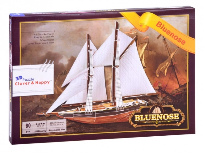 3D puzzle sailing ship BLUENOSE