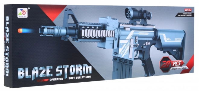 Silver Toy Gun for Kids 6+ Blaze Storm with Foam Darts & Scope