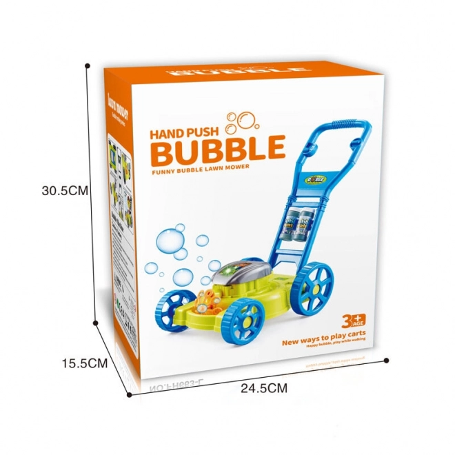 Bubble Making Lawn Mower Toy Blue With Music