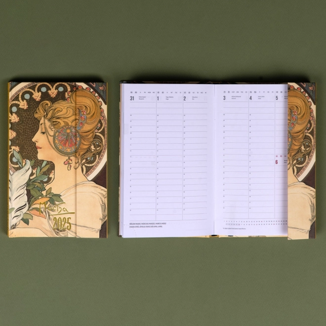 Weekly Magnetic Planner Alfons Mucha 2025