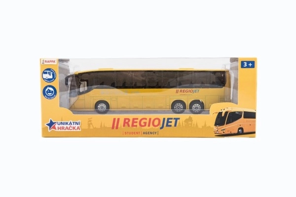 RegioJet Yellow Metal Toy Bus