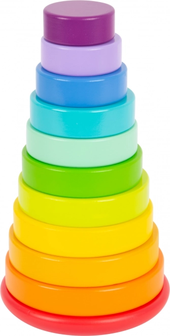 Small Foot Motor Skills Stacking Tower - Rainbow Edition