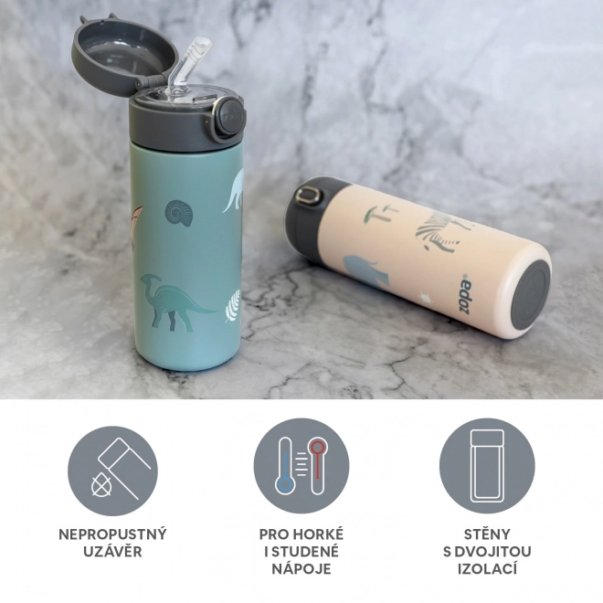 Thermos with Straw and Silicone Handle 350 ml Mountains