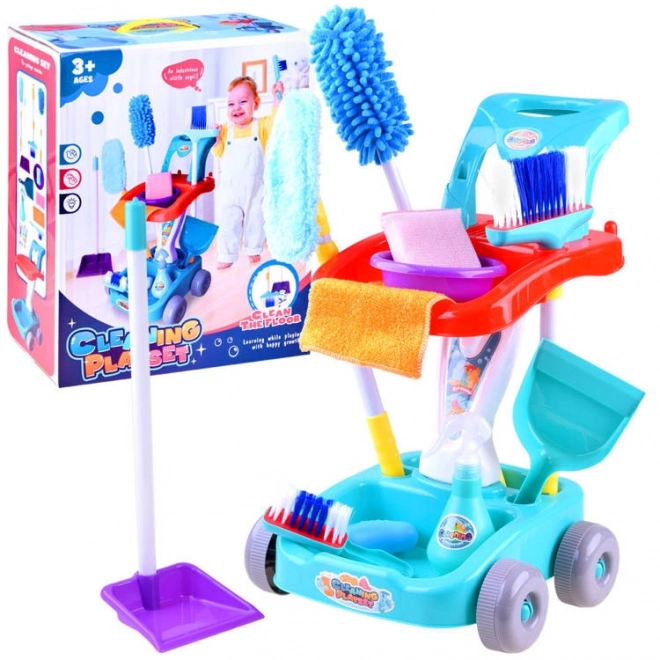 Cleaning Set with Cart and Accessories