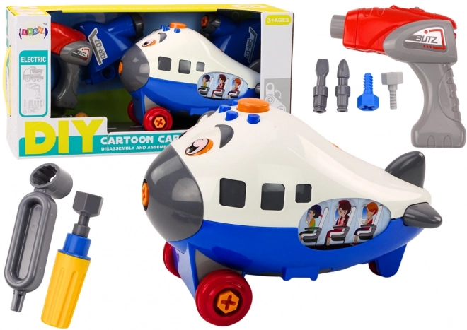 Cartoon DIY Assembly Plane Blue