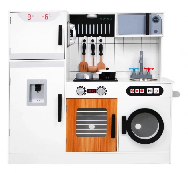 Large White Wooden Kitchen with Sound and Light Effects