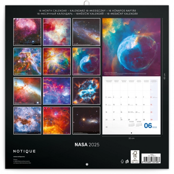 Notique NASA Wall Calendar 2025