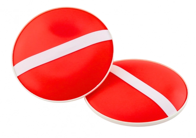 Round Paddle Skill Game with Suction Cup Ball Red