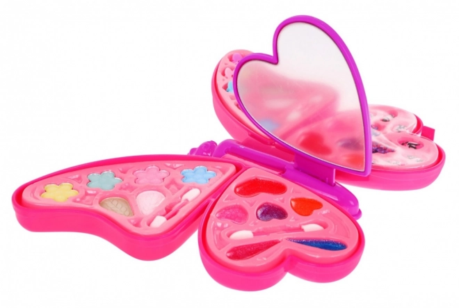 Children's Cosmetic Set Pink Butterfly Makeup & Hair and Nail Accessories