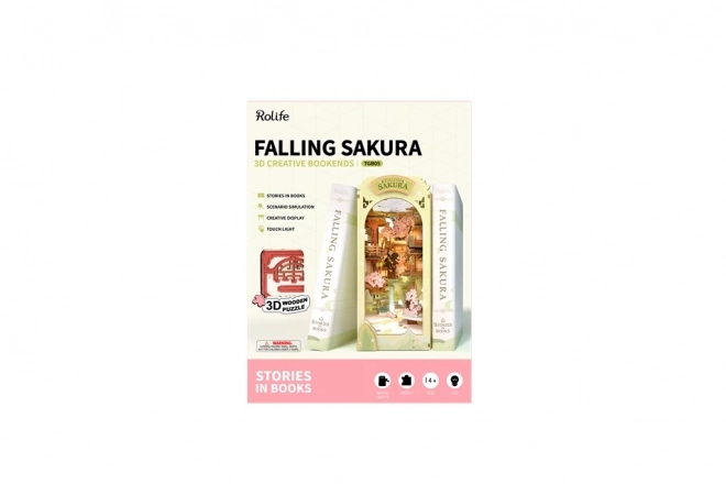 Falling Sakura Bookend 3D Puzzle