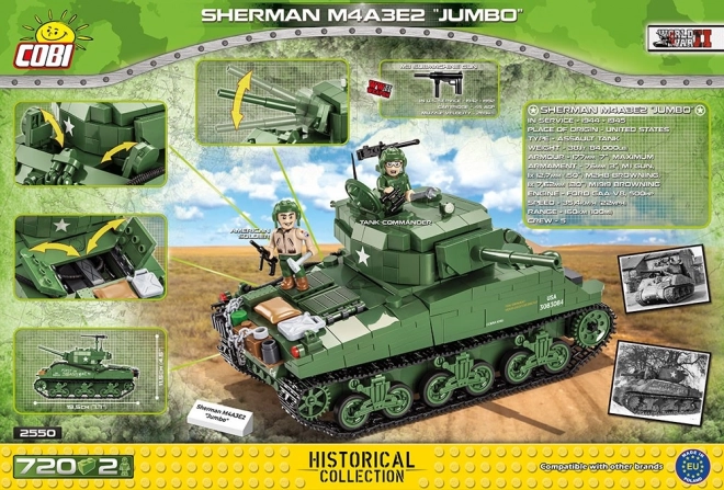 Sherman M4A3E2 Jumbo Tank Building Set