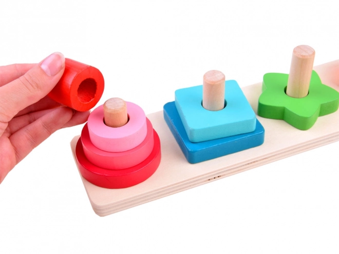 Colorful Wooden Logic Puzzle Sorter Toy