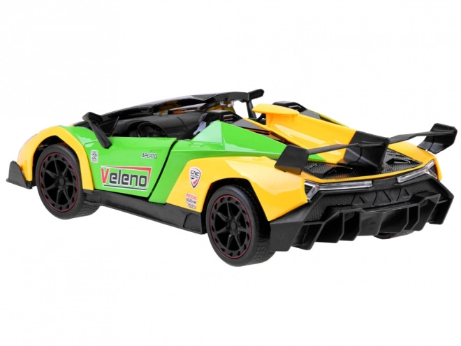 Remote Controlled Sports Car with Opening Doors – Yellow