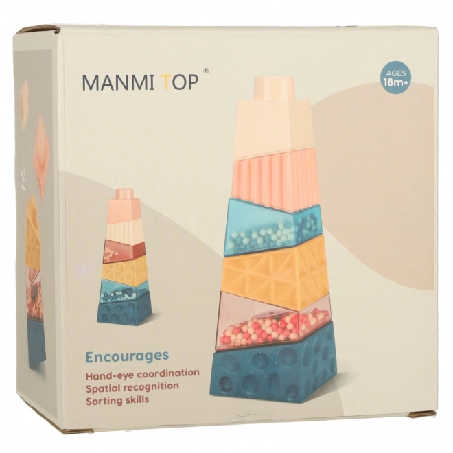 Educational Sensory Tower Blocks Pyramid Montessori