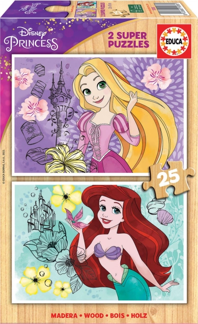 Wooden Puzzle Disney Princesses: Rapunzel and Ariel