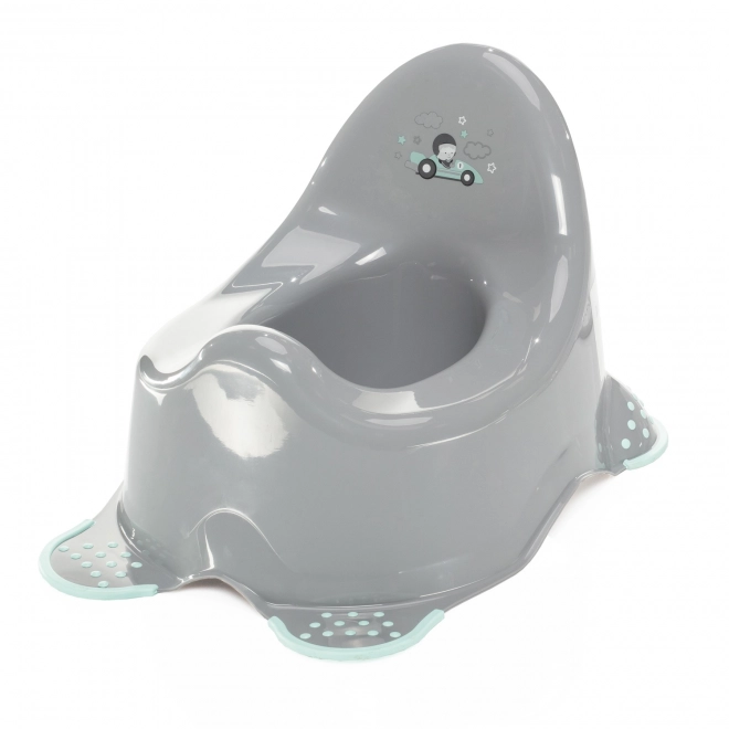 Children's Potty Racer Grey/Mint