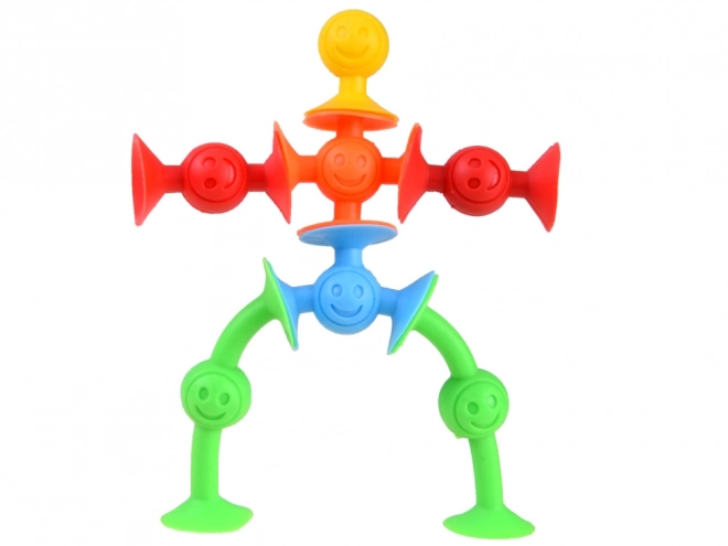 Flexible Suction Cup Silicone Construction Blocks Set