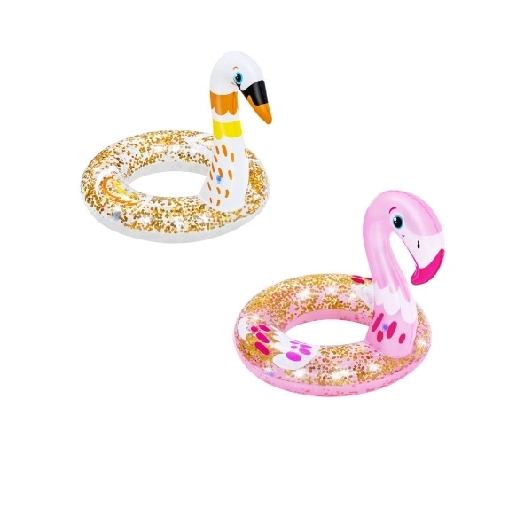 Bestway Inflatable Swan Swimming Ring with Glitter