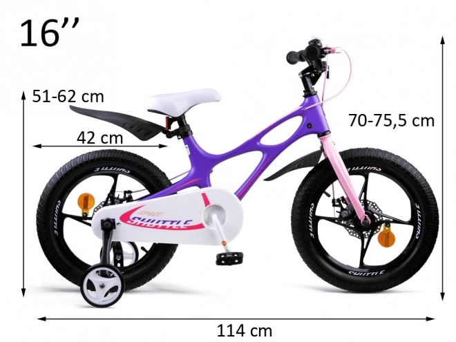 Children's Bicycle Royal Baby Space Shuttle 16" – Purple