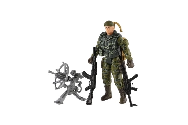 Toy soldiers with dog and accessories set