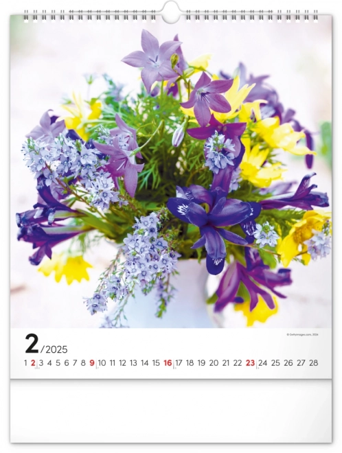 Wall Calendar Flowers 2025