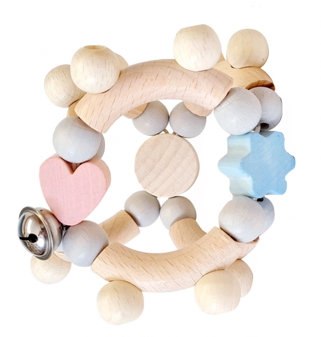 Motorical Rattle with Heart Pink and Blue