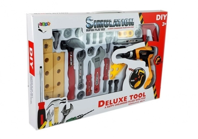 Kids Tool Set 29 Pieces with Drill and Hammer