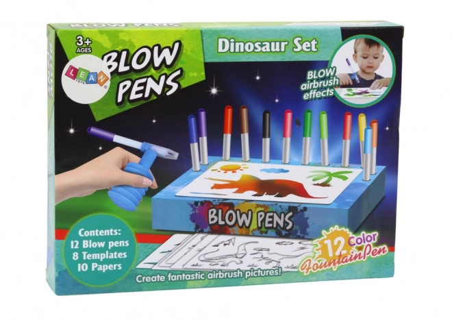 Creative Set Blow Markers Dinosaur