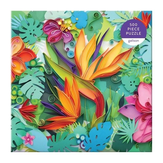 Galison Tropical Paper Paradise Puzzle 500 Pieces